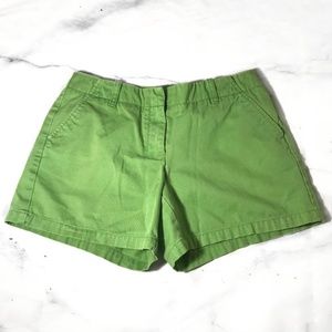 J. Crew Factory Low Fit Green 4.5" Cotton Shorts